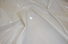 Fetish Gothic Wet faux Vinyl Clothing Custom 56″ Wide White Fabric sold BTY