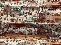 Robert Kaufman Winter Town Fabric 1 yard X 44” New