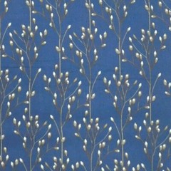 Quilting Patchwork Sewing Fabric Ring a Roses Cotton Bud DK Blue 50x150cm