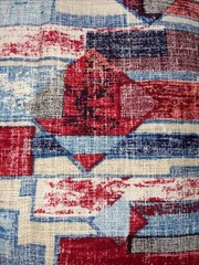 Vintage 50s House N Home Draperies MCM Barkcloth Fabric 66” X 48″