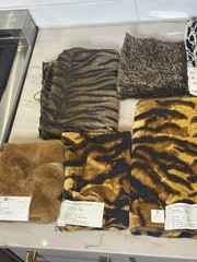 VTG DESIGNER Fabric SAMPLE Lot KRAVET COUTURE Exotica Tiger Velvet Safari Animal