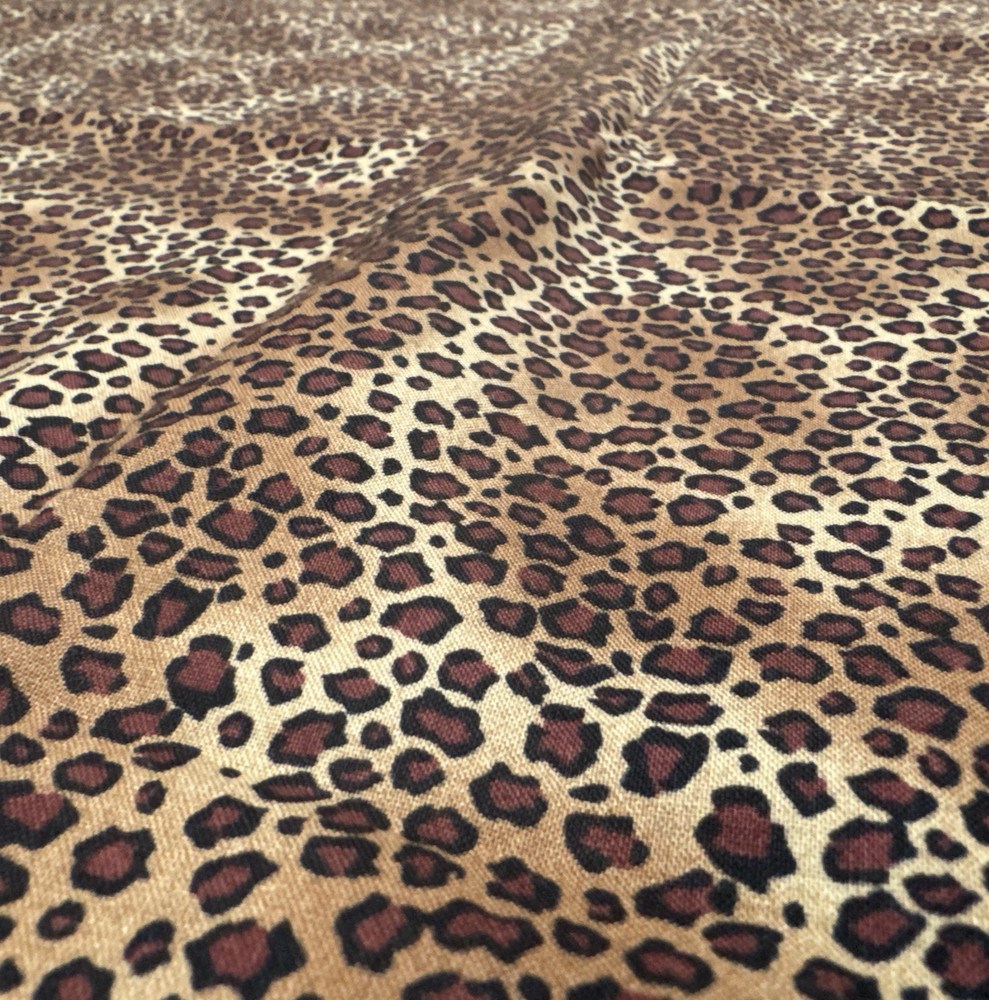 Cheetah Leopard Print Cotton Quilting Weight Fabric BTHalfY #36