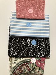Lot of 14 Fabric Scraps Fruit Bugs Baby Animals Peace Love Stripe Solids