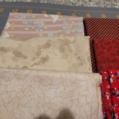 LOT OF 15 FAT QUARTERS COTTON FABRIC ASSTD COLORS & DESIGNS lot 12