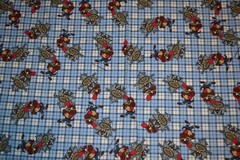 Cotton flannel fabric, blue Taz Warner Brothers, 45″ x 1.8 yards