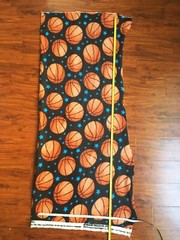 Out-Of-Print Basketball & Stars Design Fleece Fabric 5 FEET x 20″ inches