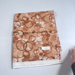 northcott quilting cotton fabric abstract circles brown cafe culture 24489 18×43