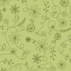 KimberBell Basics By Maywood Studio – Green Floral Swirl #8261-G