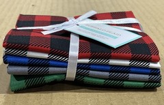 Eugene Textiles Buffalo Plaid Fat Quarter Bundle Of 5, 18” x 21” 100% Cotton New