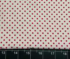 Tina Scrap 9″x21″ Polka dot Valentine Pink White Mini Circle Cotton Fabric