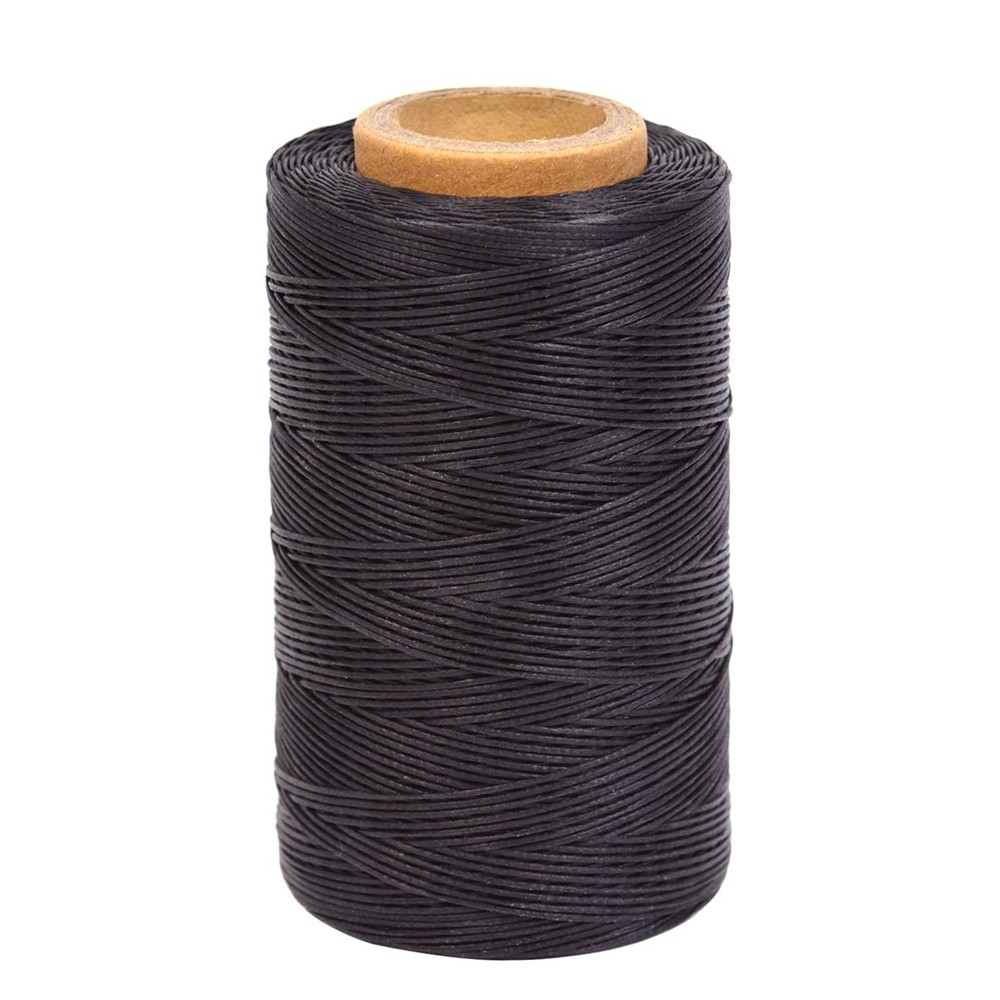 Waxed Thread 284 Yards 150D 0.8MM Leather Sewing 0.8 mm, Black
