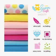 Plush Fabric | Solid Ginger Minky Fabric for Sewing | Super Soft Cuddle Material