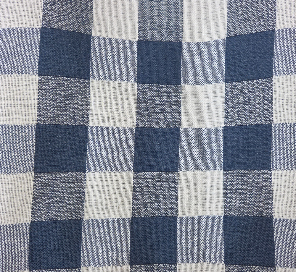 1 Yd 27″ Gingham in Color Denim Pindler 54″ W Solution Dyed Acrylic Outdoor