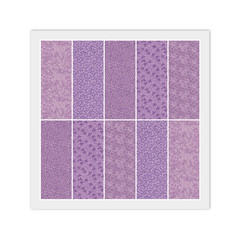 Purple LAYER CAKE: 20) 10″ Squares, 100% Cotton Fabric, 5 Prints, 4 of Each
