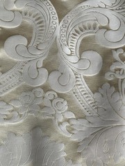 VINTAGE RUBELLI, Damascus cotton viscose color white 78 x 137 cm €45 (2 stains)