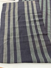 Vintage Japanese Kasuri Fabric Lot Yukinko Snow Indigo Green Striped Boro Craft