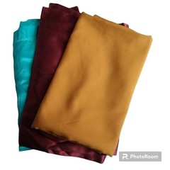 Fabric Bundle Fall Autumn Satin Silky Shiny Lot Fashion Doll Clothes Crafts Vtg