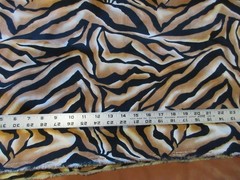 56” x 5.4 yards Tiger Stripe Animal Print Fabric Crepe Rayon Blend Apparel Yds