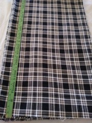 SUPER SNUGGLE FLANNEL FABRIC 100% cotton material Joann black tan plaid 7.5yds