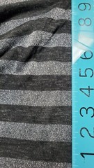 Rayon Blend Silver, Grey & Black Striped Knit Fabric 2 yds X 60″