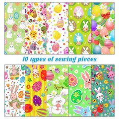 10 Pcs Sewing Fabric Cute Cartoon Pattern Waterproof Anti Fading Soft Touch DIY