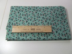 Light Teal floral print cotton…….One Yard