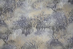 WINTER TREES IN YELLOW AND SILVER BY HOFMAN – 100% COTTON FABRIC