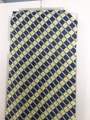 Fabric Lime Green and Navy Blue Color Striped Check Cotton 35″ Wide 20″ Long