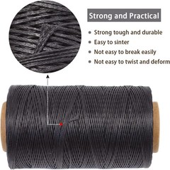 Waxed Thread 284 Yards 150D 0.8MM Leather Sewing Waxed Thread for Shoes Repairin