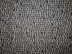 SEWING KNITTING WORDS TEXT CRAFTING BLACK WHITE COTTON FABRIC FQ