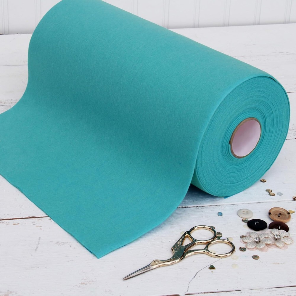Premium Felt Roll – 12″ x 10yd – Teal – Soft Wool-Like 1.2mm Thick