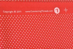 By 1/2 Yd, White Pin-Dots on Red/Connecting Threads, Quilter’s Candy Basics,V671