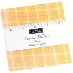 Summer Solstice Wovens Moda Charm Pack, Cotton 5-inch Precut Squares (42 pcs)