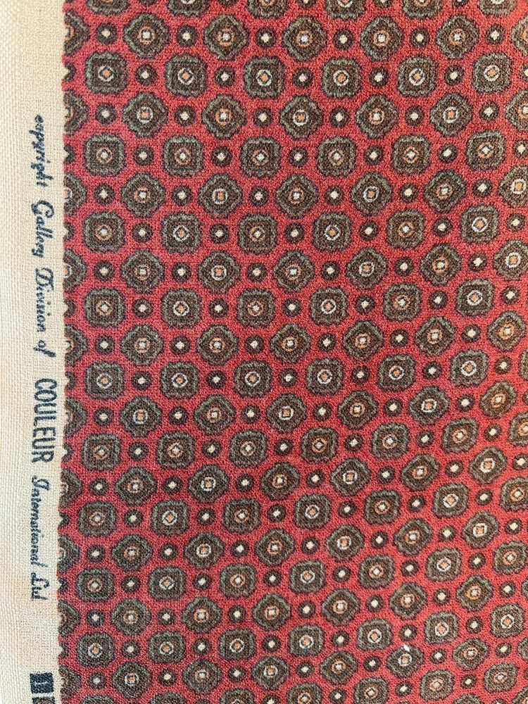 Fabric VTG 70s Couleur International Retro Geometric Medallion Soft Drape 36×60″
