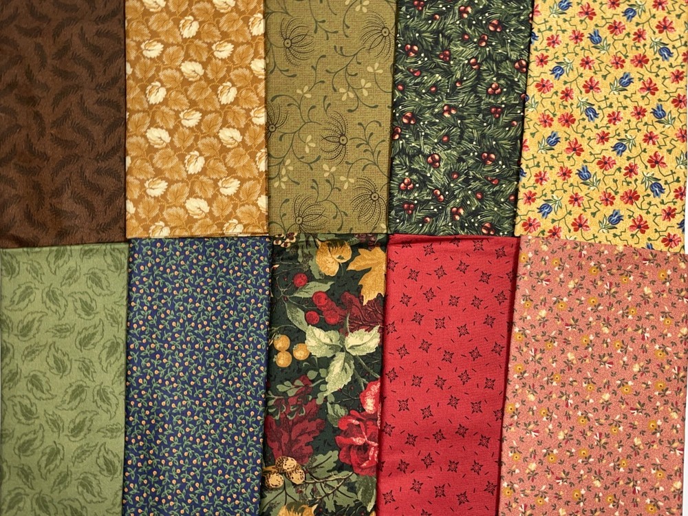 Thimbleberries 2008 “Celebrate 20/08” 10 Half Yd Cuts Fabric 5 Yds 10 Prints