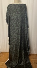 100% Silk Twill Camouflage Dark Olive /Charcoal Green Fabric 1 Yd. Long 48″ Wide