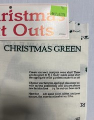Christmas Cut Outs Greenery Wearable Art Applique Fabric Panel VIP Cranston NOS