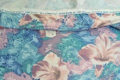 Stanley King Studio Fabric Pastel Floral Dupont Teflon Cotton 55″ By The Yard