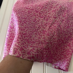 SILK, Pink-White FABRIC 3 Yards x 15 Inches Wide or 108 Inches x 15 Wide