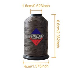 Sissewpro 1oz 375 yds Each 2 Pack Tex70 Bonded T70 #69 210D/3 1oz, 2xCoffee