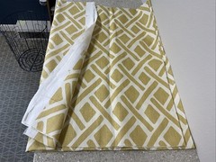 Designer Remnant Yellow & Cream 118” X 54” Bright Fun