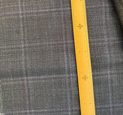 Loro Piana Silk Air Wool Silk Blend Fabric Green Check 2.0m/ 2.2yd Italy