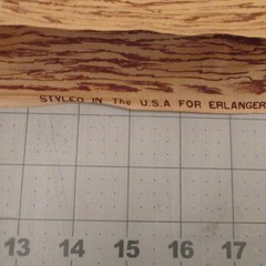 Cotton Fabric Wood Grain Brown Tan USA 1995 Erlanger by Jane McClutch 1yd 20x 44