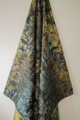 Vintage MOSS French Jacquard Tapestry Upholstery Fabric for Sewing Garments DIY