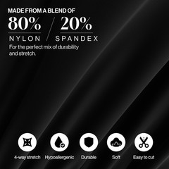 FabricLA Nylon Spandex Fabric 4 Way Stretch – Black 3 Yard M0211-3Y