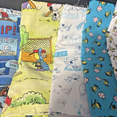 Snoopy Fabric Grab Bag: Baseball & Sports Lot – 1.73 pounds – See description