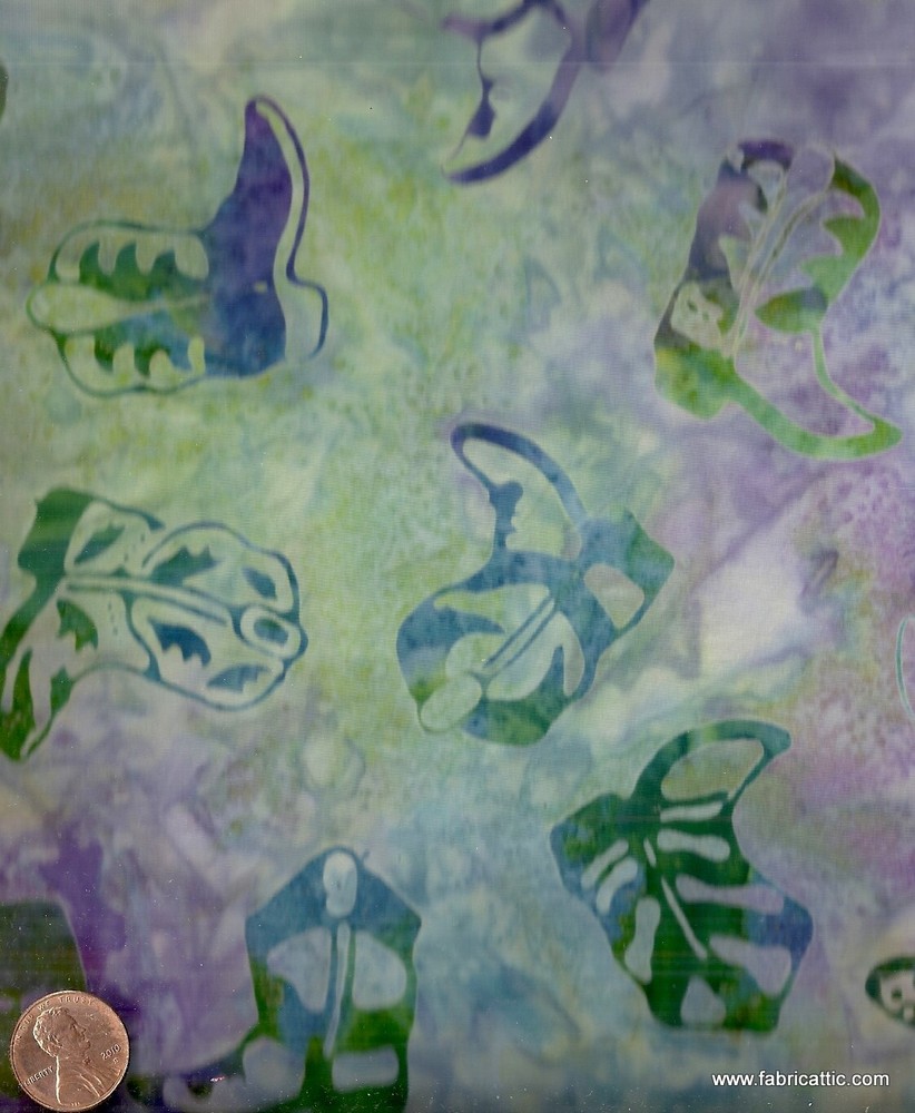 Fandango blue green purple western cowboy boots batik Avlyn fabric