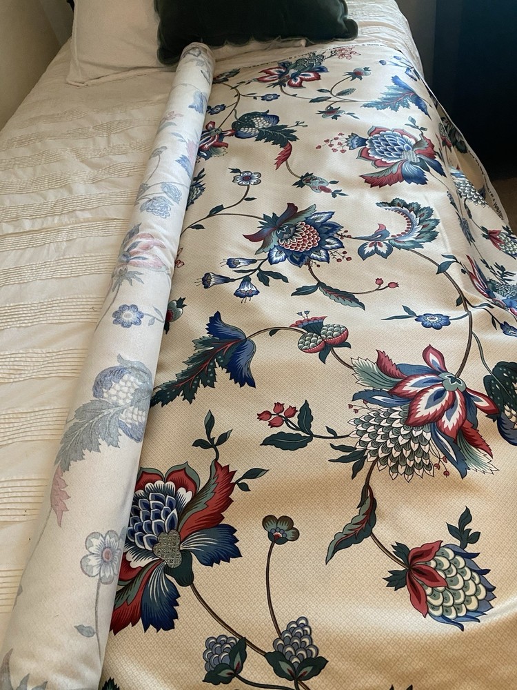 Vintage Waverly Lady Liberty Legacy Decorator Floral Fabric 10.5 Yds X 54”