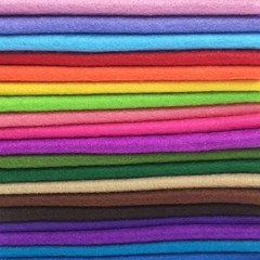 Soft Felt Fabric Sheet Assorted Pack Thick 1.4mm DIY Craft Nonwoven 10″x10″ 28Pc
