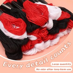 14 Skeins White Embroidery Thread: Floss 120 120 Yards,